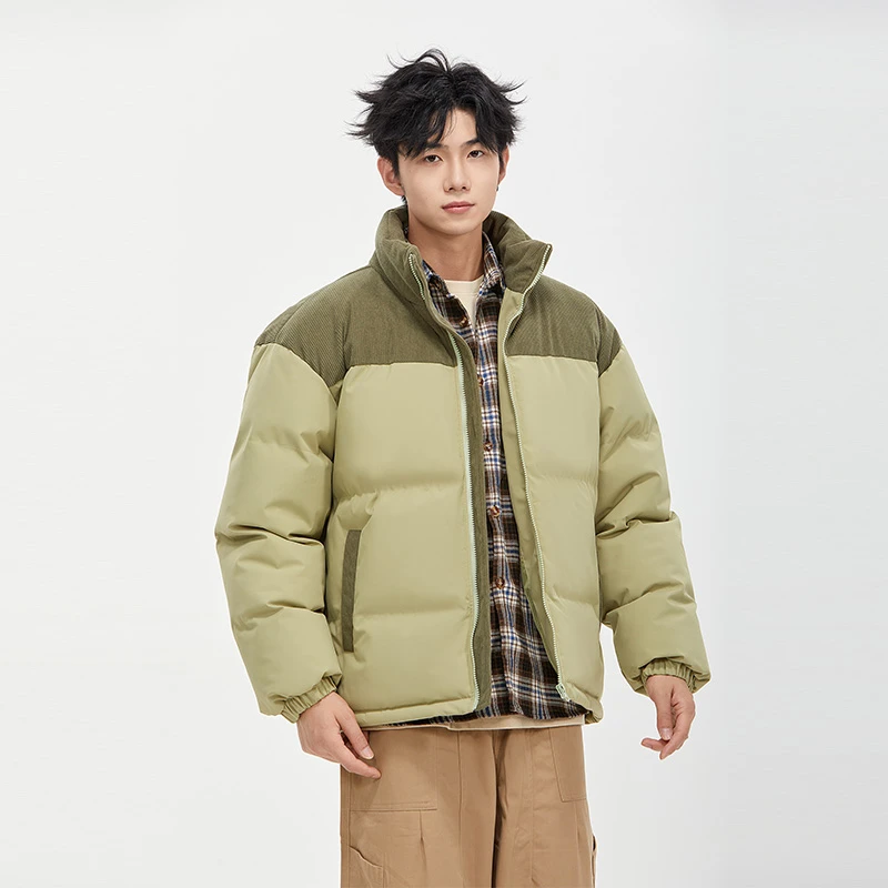 الشتاء الرجال النساء تقسم مقنعين سترة قطن 2025 فضفاضة ودافئة سميكة زوجين سترة الكورية نمط العالمي