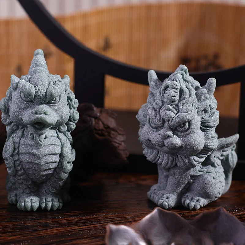 زخرفة إبداعية من الحجر الرملي الأخضر لتزيين المنزل ، زخرفة ، المناظر الطبيعية ، الزهور ، بونساي ، خزان الأسماك ، ملحقات الديكور