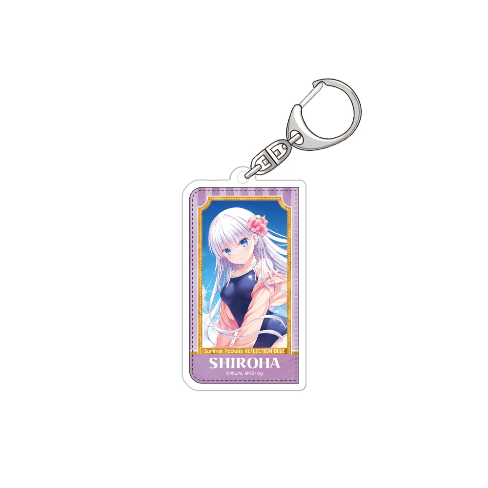 Summer Pockets Shiroha AO Kamome Tsumugi Miki Shizuku Umi Shiki Official HD Acrylic Keychain Bag pendant anime goods Fans Gifts