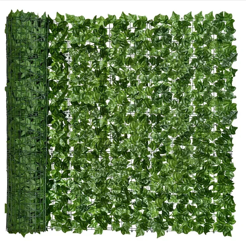 100X300cm sztuczny bluszcz ogrodzenie roślina trawa Panel ścienny sztuczny zielony liść żywopłot ekran prywatności na zewnątrz dom ogród wystrój balkonu