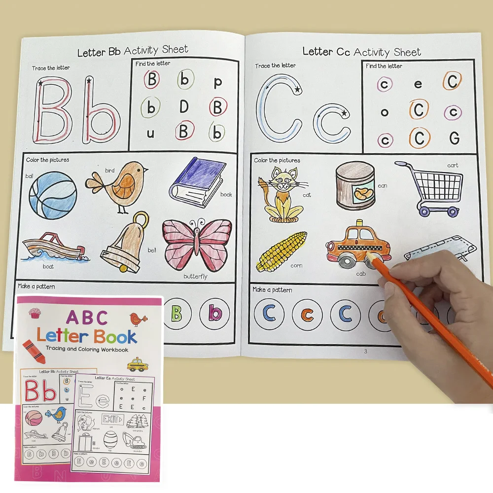 Lettres Montessori A-Z Alphabet phonique pratique cahier d'exercices apprentissage préscolaire langue anglaise maternelle écriture livre de coloriage