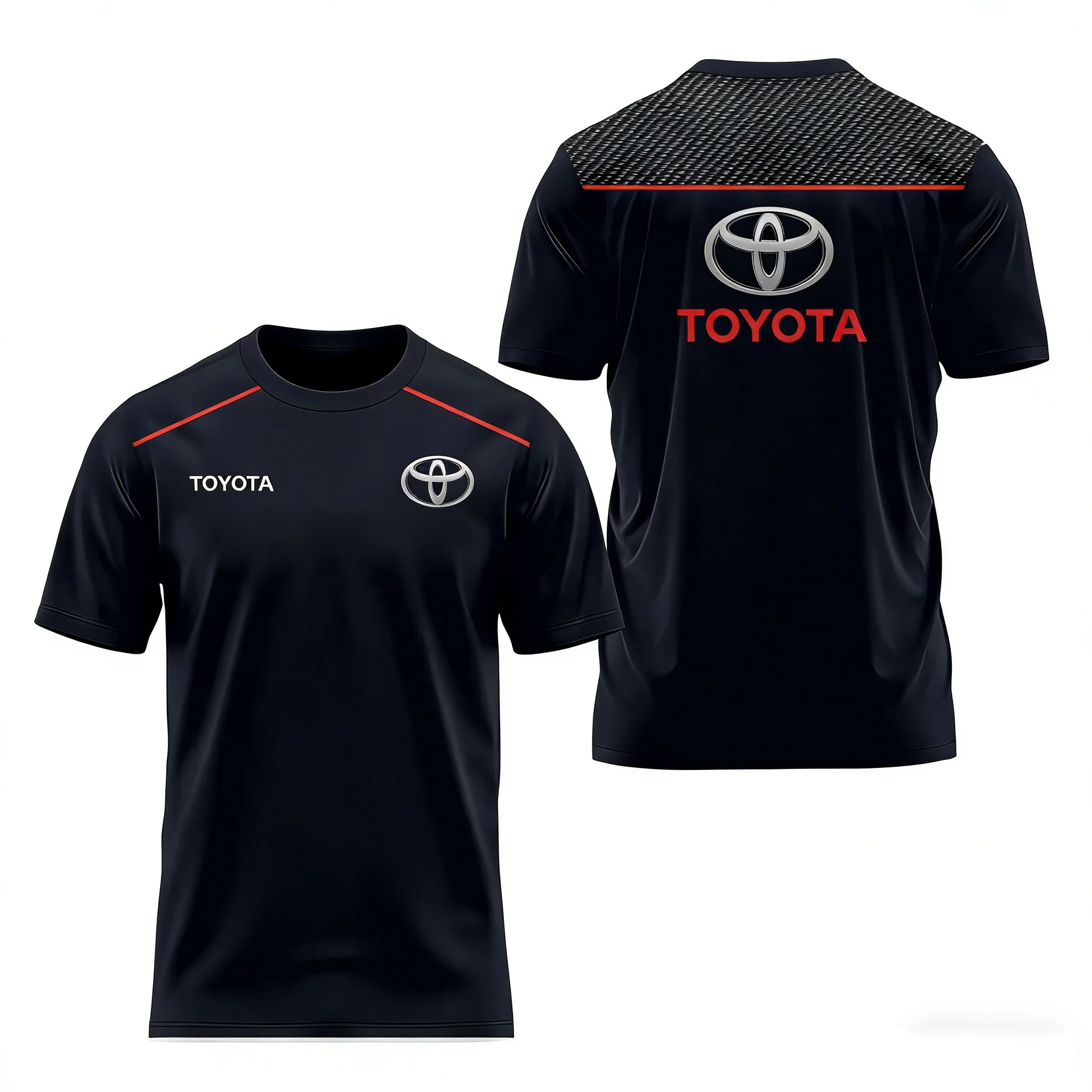 2026 Toyota Logo Racing round Neck Short Sleeve T-Shirt Casual