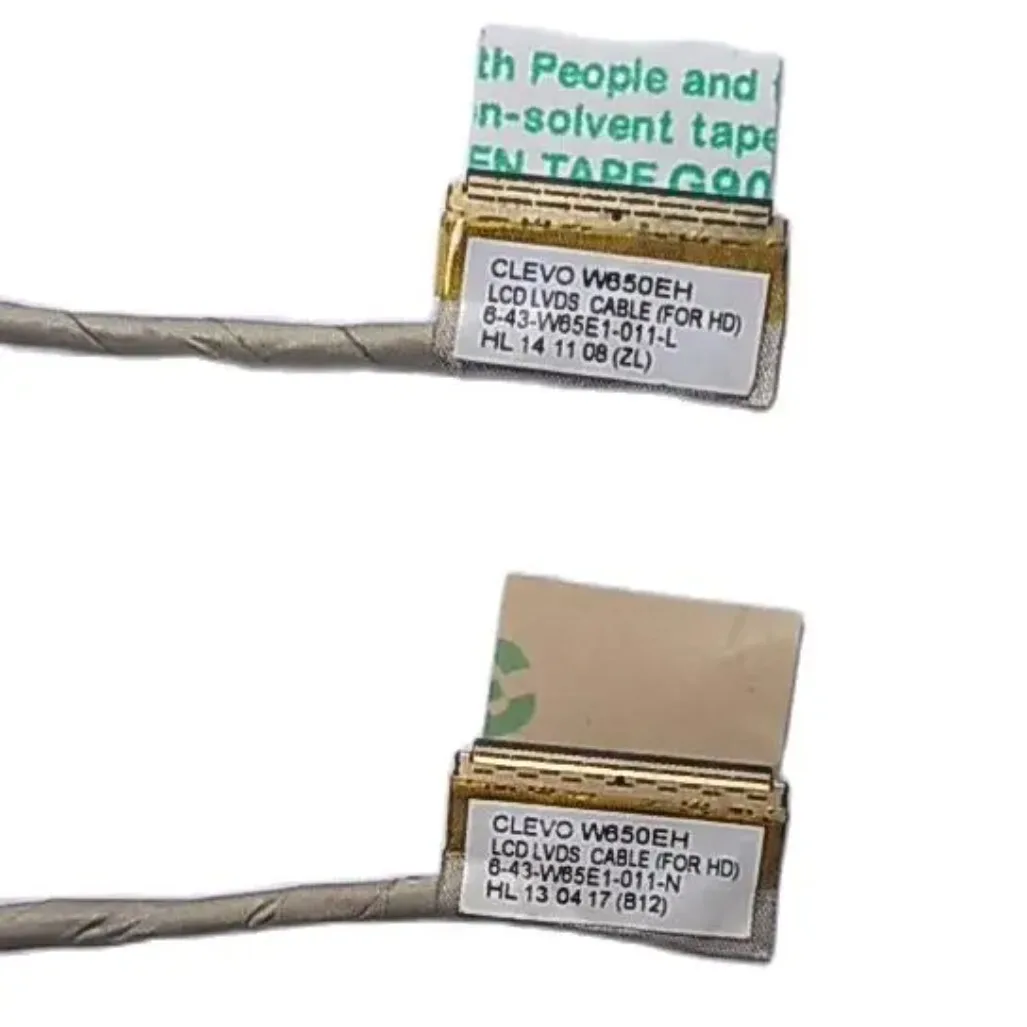 Frete grátis novo cabo lvds lcd clevo w650eh original (para hd) 6-43-w65e1-011-n 6-43-w65e1-011-l 20454-40p sh1.0 20*2 para k570