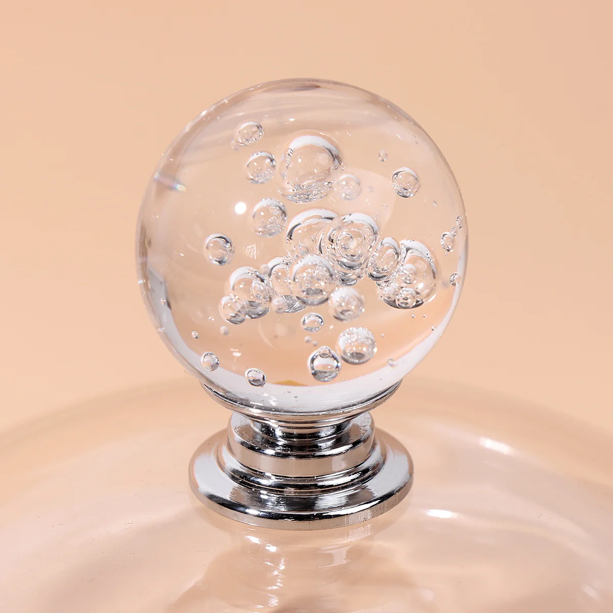 

4Set Furniture Handles Silver Bubble Ball Aluminum Alloy Durable Cabinet Drawer Door Knob Modern Stylish Bubble Ball Drawer