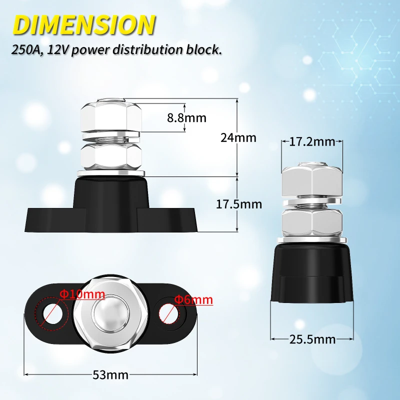 Power Distribution Block 12V 3/8