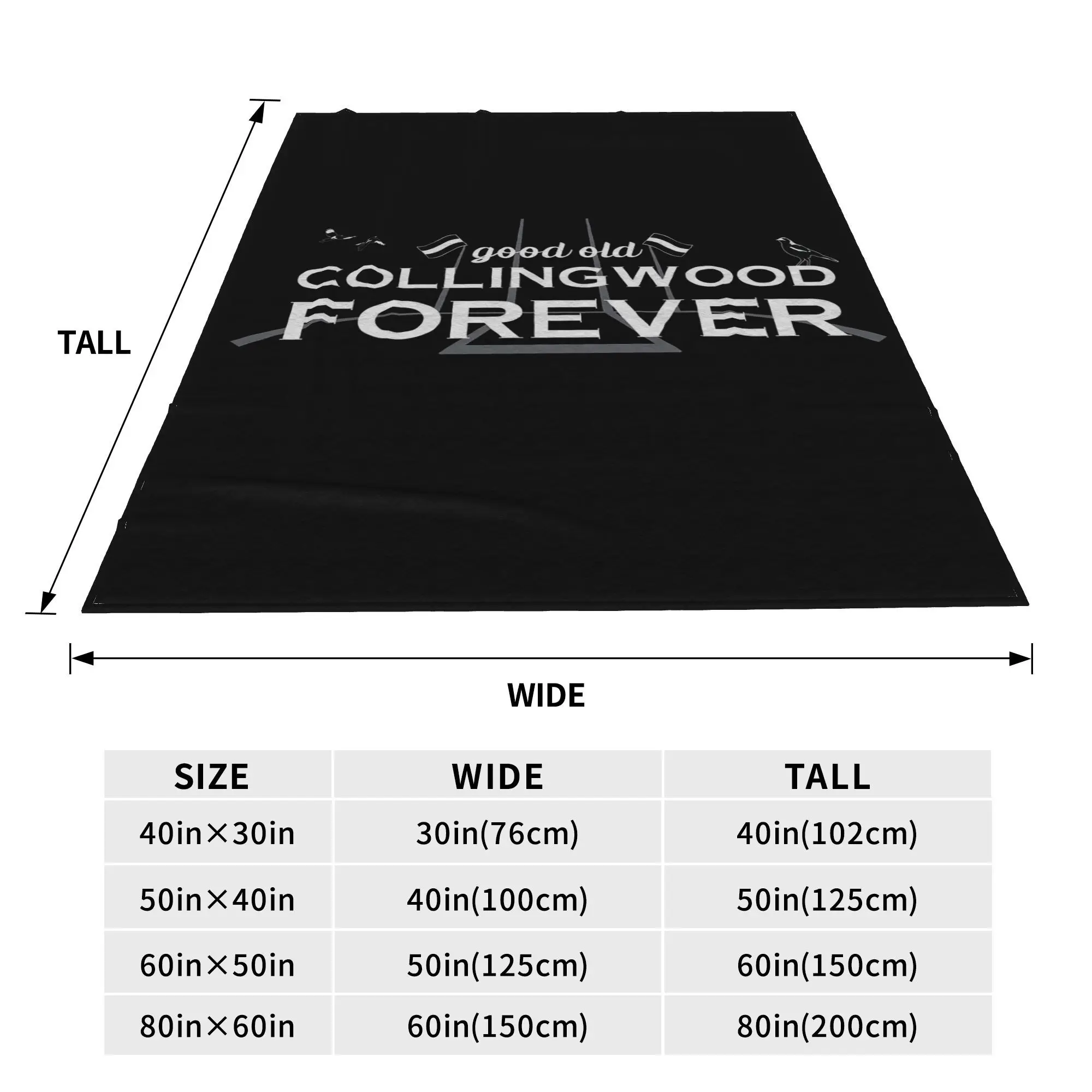 Good Old Collingwood Forever Blanket Soft Warm Flannel Throw Blanket Bedding for Bed Living room Picnic Travel Home Sofa