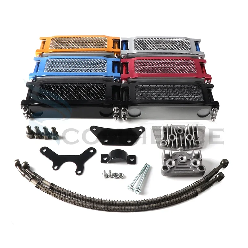 Motorcycle Oil Cooler Radiator Kit For 50 90 110 125 140cc Dirt Bike Honda Monkey Yamaha Kawasaki Moped Scooter Enduro Motocross