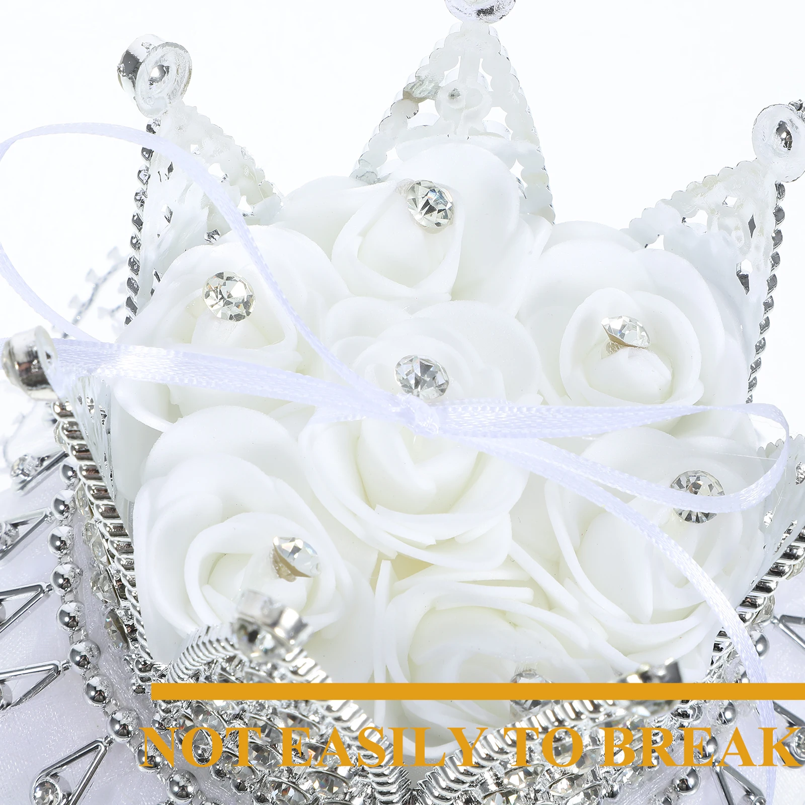 

Ring Box Proposal Wedding Rings Holder Portable Bridal Gift Silk Jewelry Case Lightweight Compact Crown Ring Box Storage