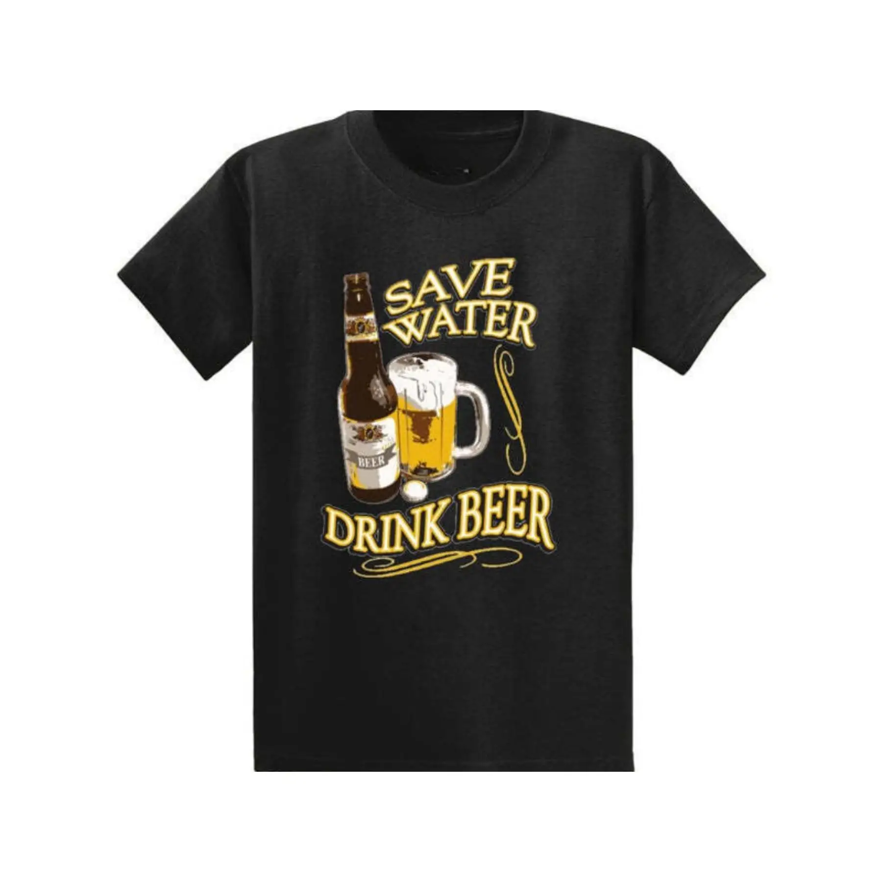 

Funny Beer T-shirt Men Women Save Water Drink Beer Graphic Tee Sarcastic Drinking Humor Beer Lover Gift Bar Party Top