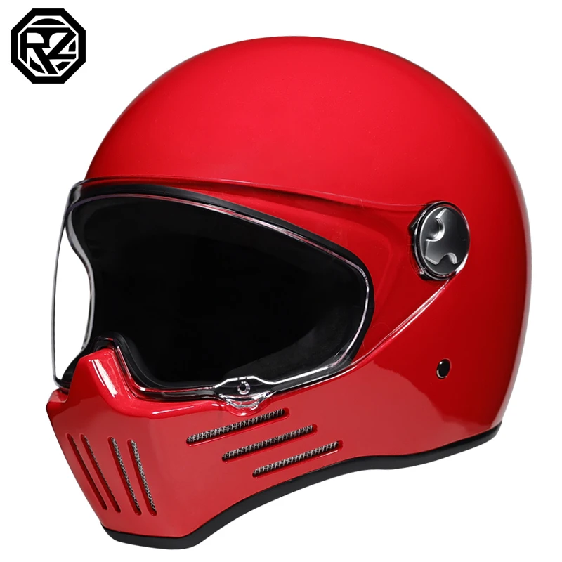 

Motorbike Riding Motocross Vintage Full Face Helmets Capacete Moto For Adults Full Face Motorycle Helmet Moto Retro Helmet Men