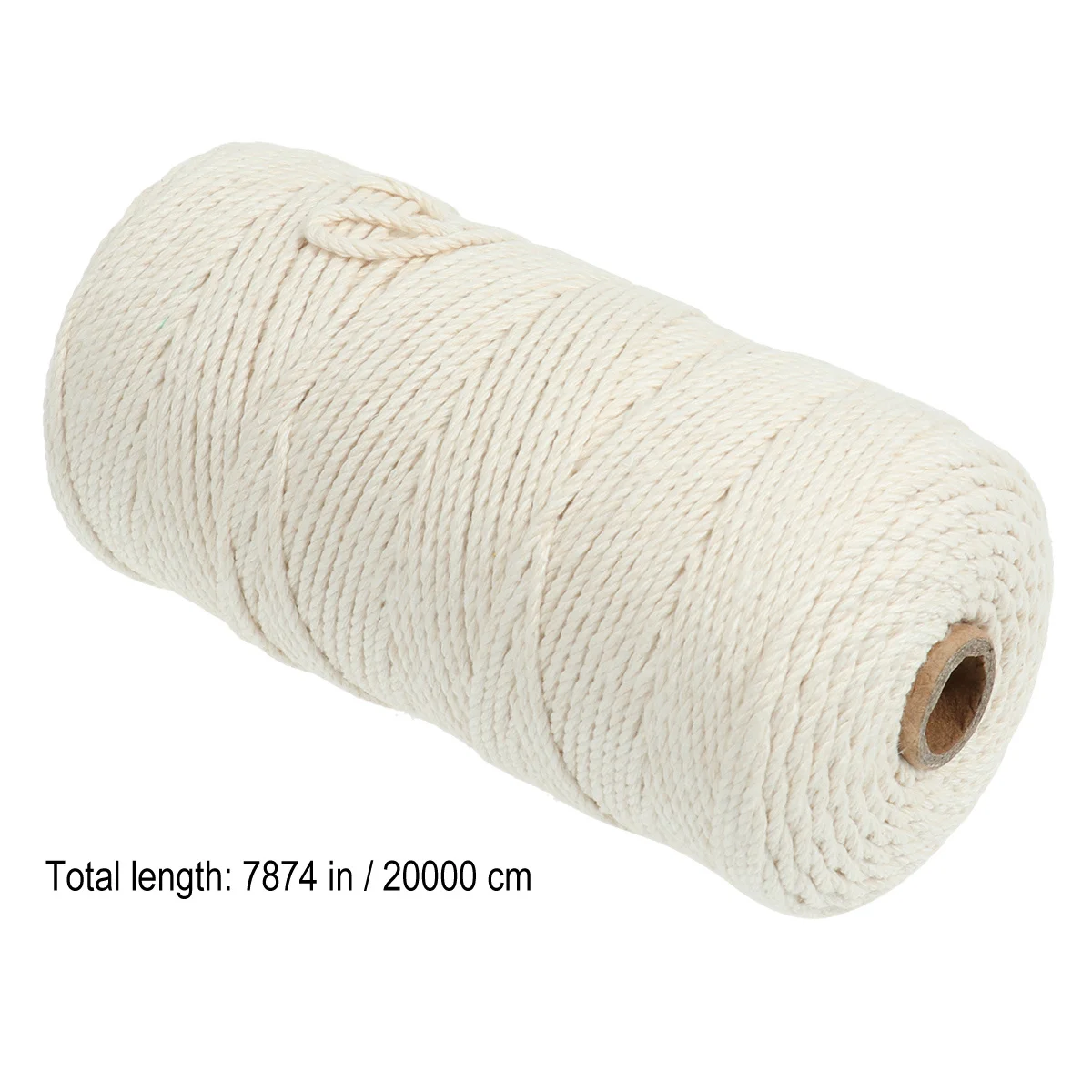 200M 3Mm Raw White Cotton Cord Premium Twist Rope for Sewing Crafting Repairing Torn Fabrics General Stitching and Decorative