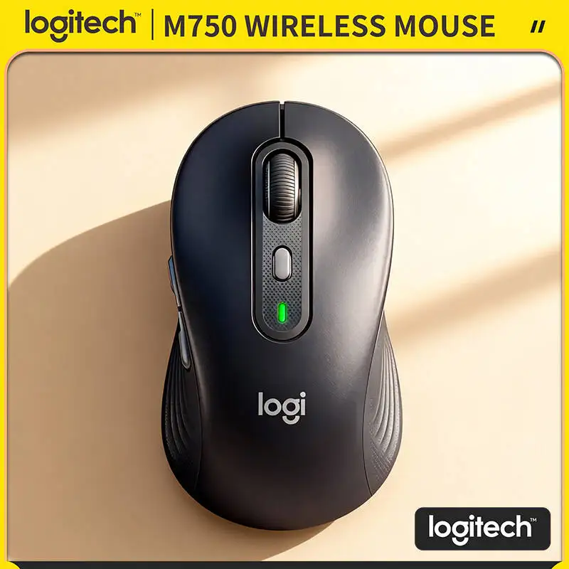 

Бесшумная эргономичная мышь M750 — из переработанных материалов, с настраиваемыми сочетаниями клавиш, бесшумными нажатиями, 20-месячным сроком службы батареи, удобна для путешествий