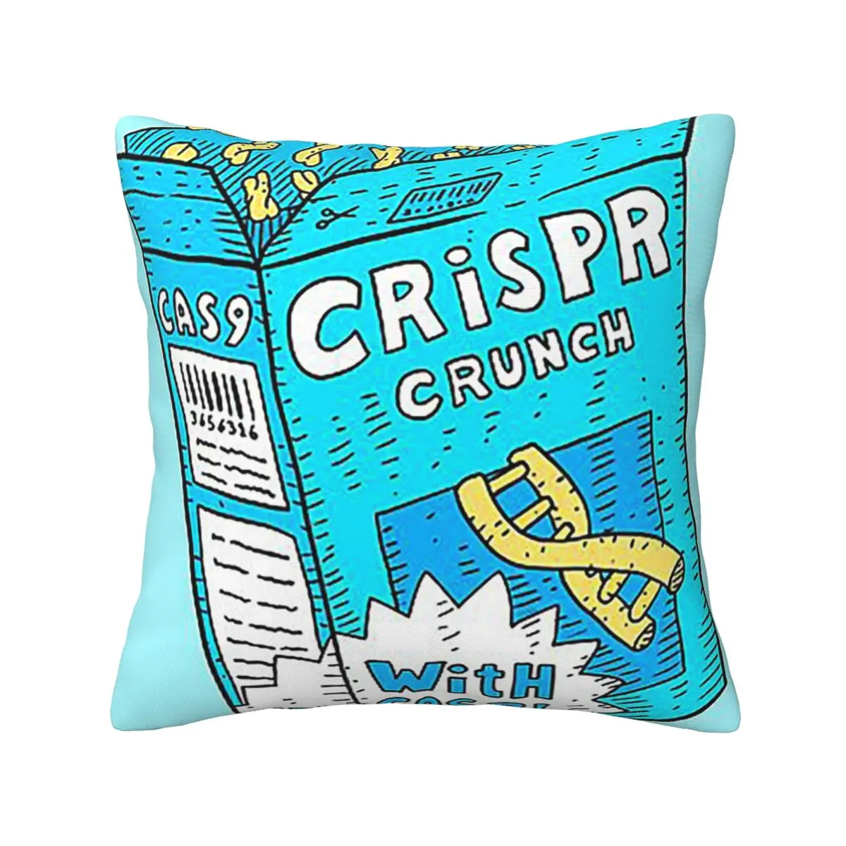 Crispr Cas9 Gene Editing Science Cereal Dna Square Pillowcase Pillow Cover Cushion Zip Decorative Throw Pillow for Home Sofa