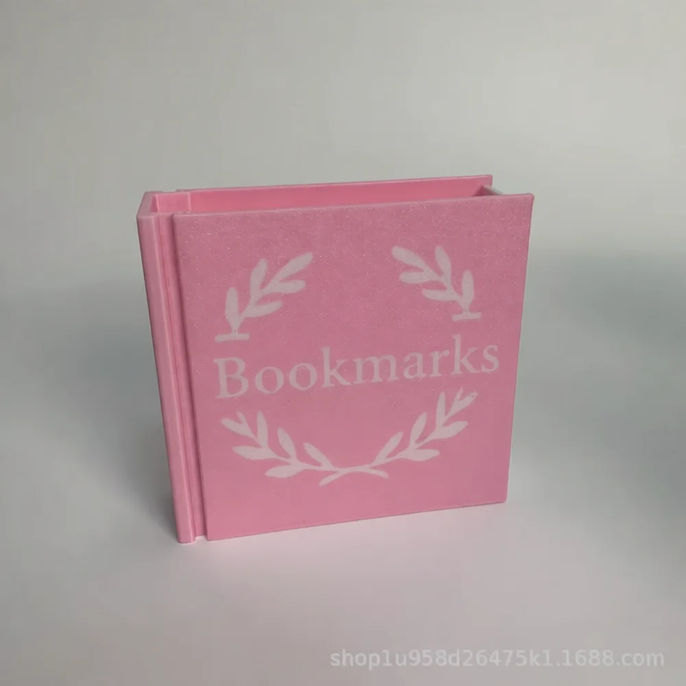 Modern Desk Organizer Bookmark Stand Pen Storage Container Bookshelf Ornament 3D Printed Stationery Accessory For Readers