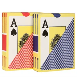 Waterproof 1Pcs Poker Plastic Playing Cards Hot Top Grade Texas Hold'em Baccarat Frosting Large Number 63*88mm Board Games
