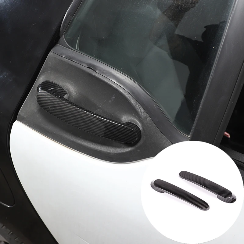 

2-piece set ABS Carbon Fiber For Mercedes-Benz Smart 453 Fortwo 2016-2021 Car Exterior Handle Protective Cover Car Accessories