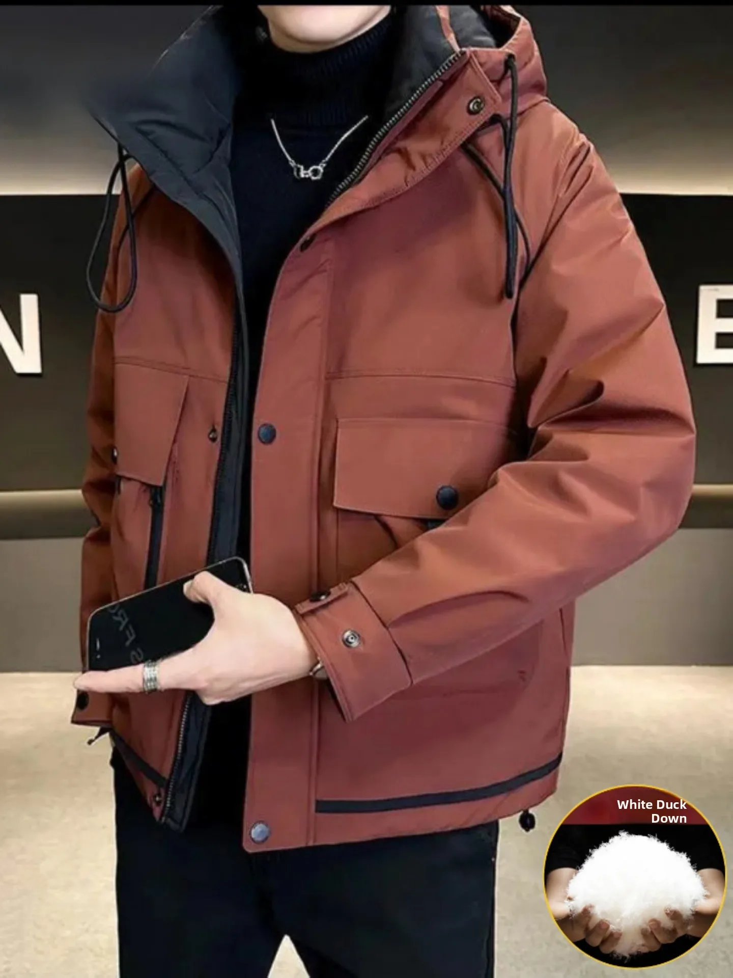 ملابس عمل كاجوال للرجال من Pierre Cardin للشتاء من Jaet خفيفة الوزن ومقاومة للماء ومضادة للرياح في الهواء الطلق #3