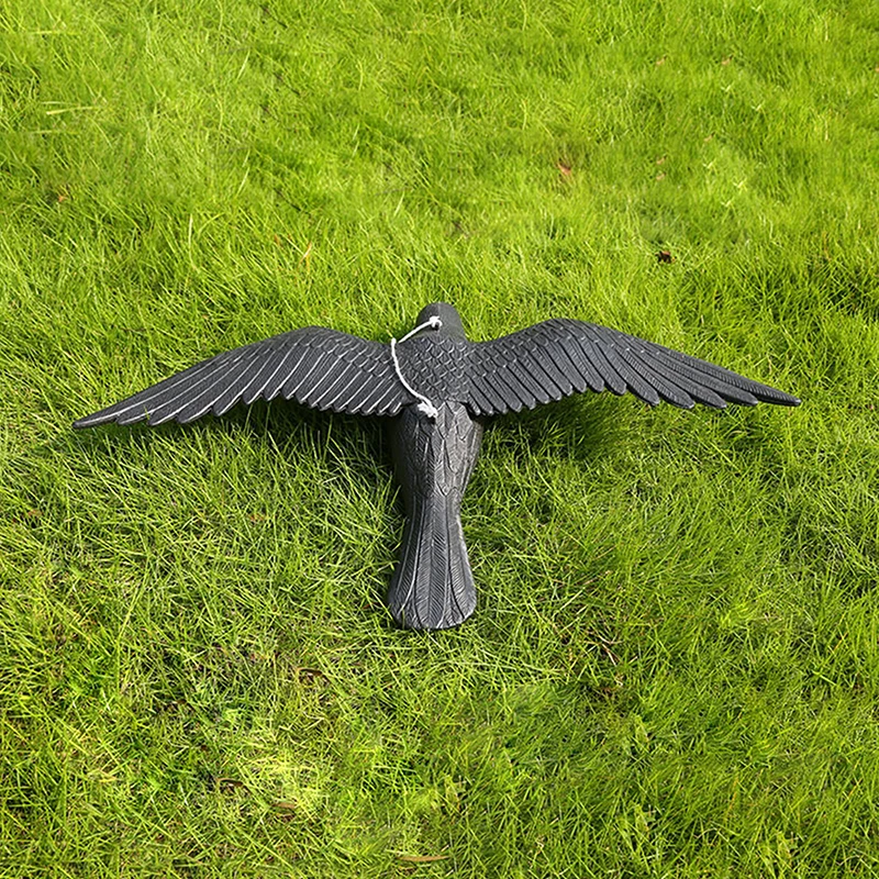 Reallike 3D hewan angka gagak realistis Ravens taman dekorasi gantung rumah patung burung gagak umpan menarik gagak