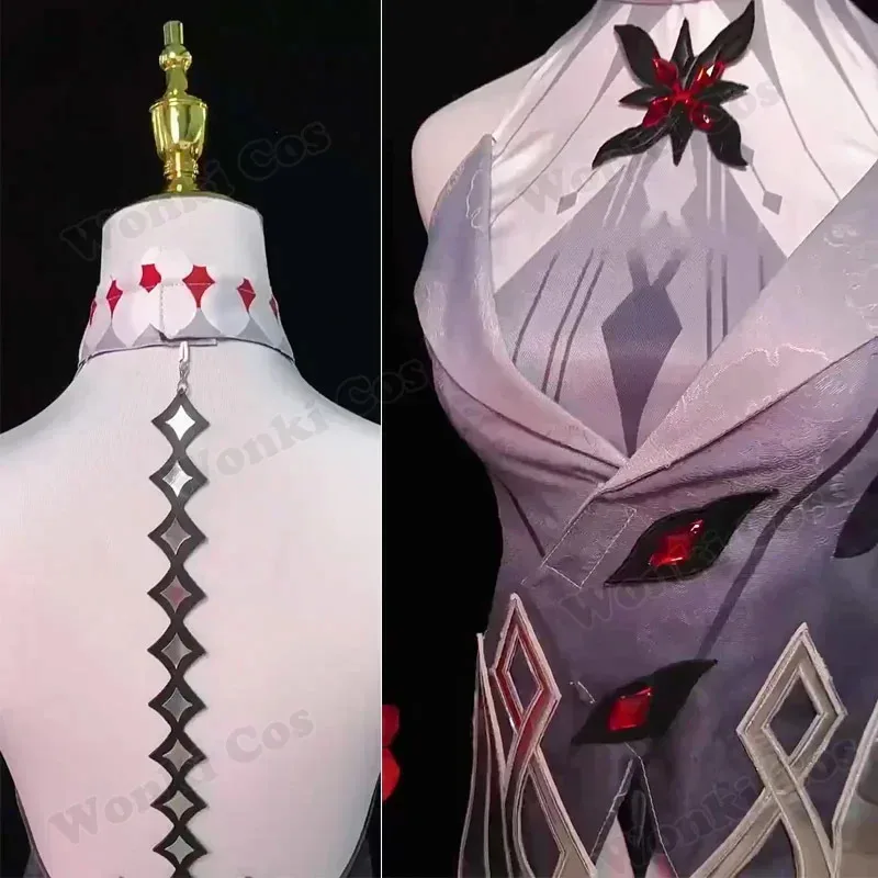 Arlecchino-Disfraz de Cosplay, peluca de juego Impact Fontaine Fatui The Knave Arlecchino, zapatos de Cosplay, botas, trajes de mujer