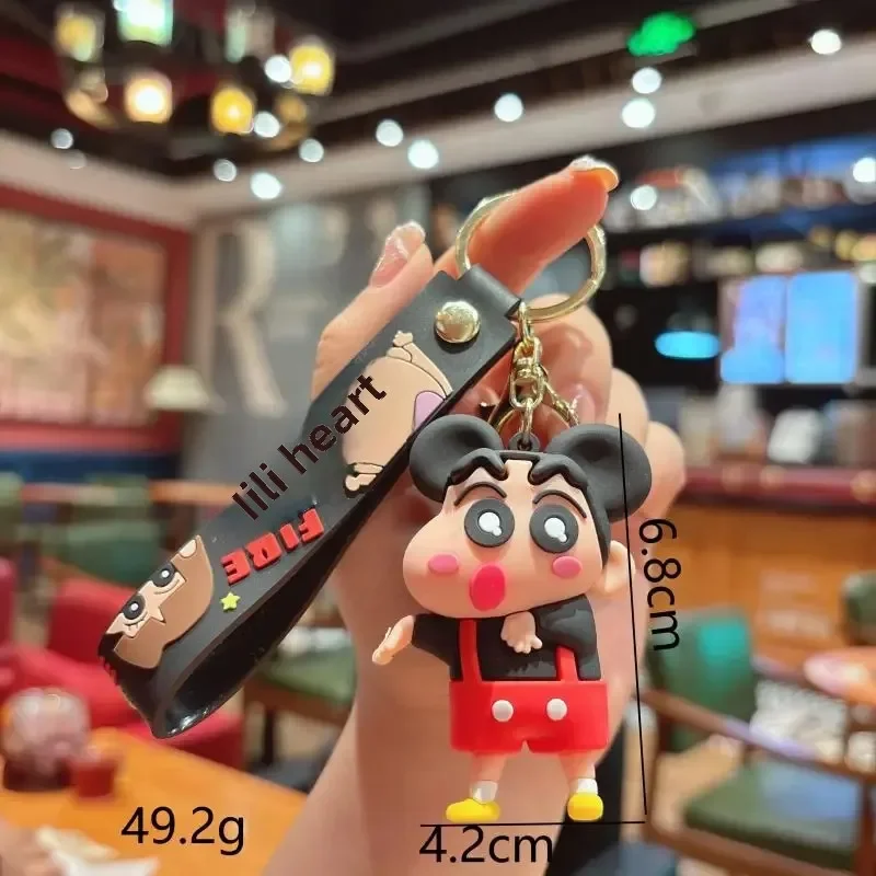 Cartoon Crayon Shinchan PVC sleutelhanger schattige transformatie pop tas hanger cadeau sleutelhanger collectible speelgoed rugzak decoratie