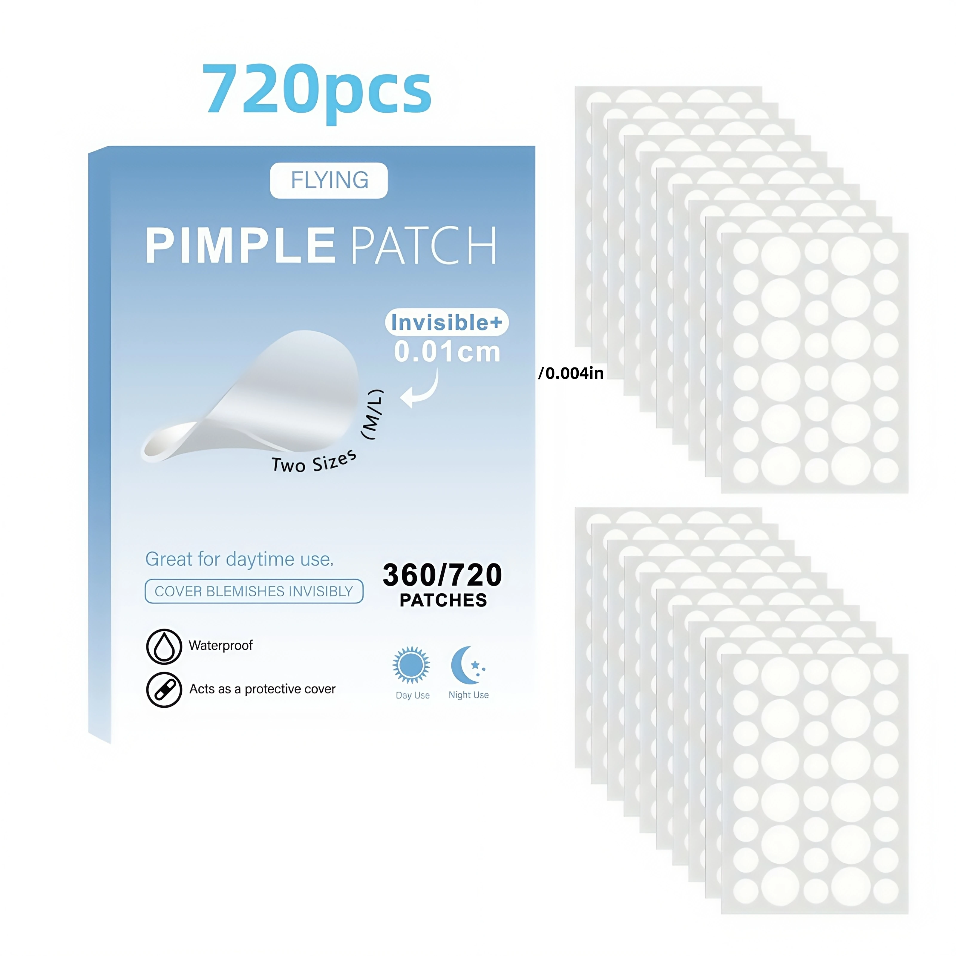 

360/720PCS High Capacity Absorb Pus Pimple Patches Hydrocolloid Facial Sticker