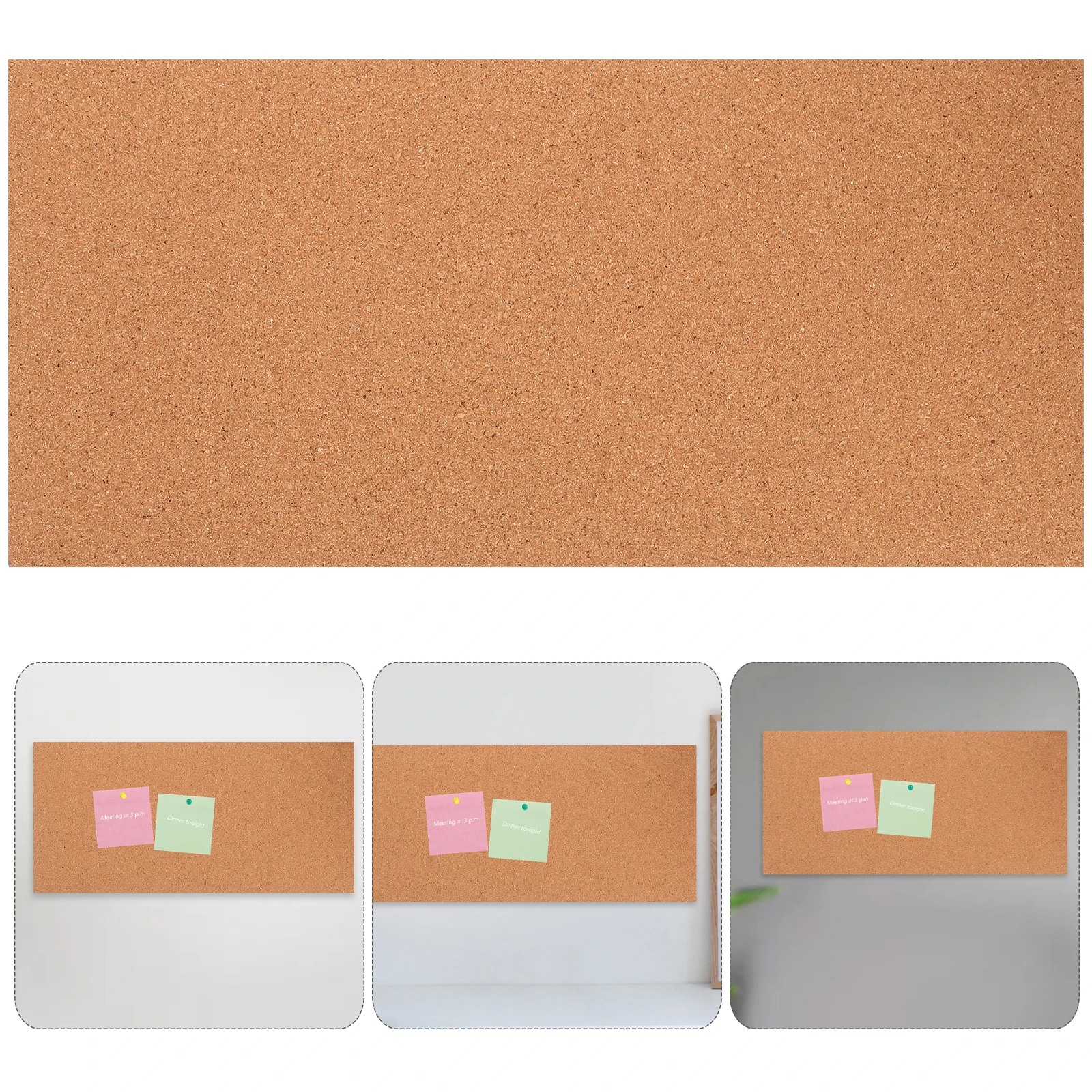 

Large Frameless Cork Bulletin Office Home Memo Notice Reminder Thick Decorative Message 120X60Cm Photo For Note Board For Wall