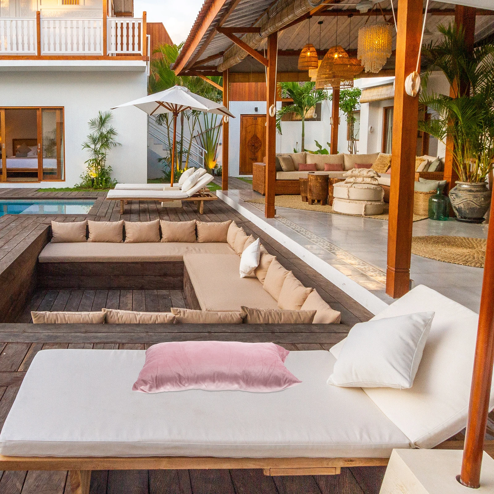 

1Pcs Portable Deck Chair Headrest Protective Pillow Easy Install Comfortable Lounger