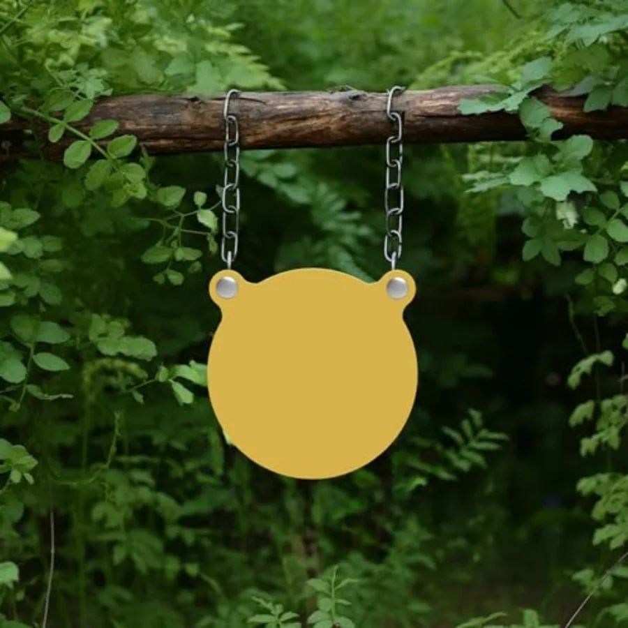 أهداف Gong AR500 مقاس 4 بوصات و6 بوصات و8 بوصات و1/2 بوصة لنطاق الرماية، مجموعة أهداف معدنية، أصفر #5