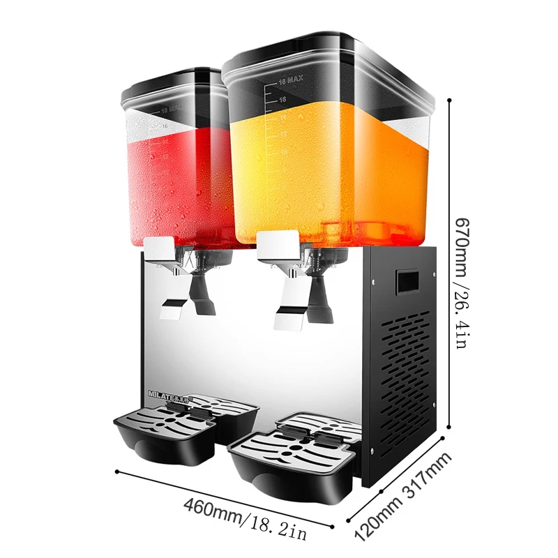 Industrial Commercial Automatic Drink Beverage Dispenser Refrigeration Fruit Juice Hot Drink Dispenser