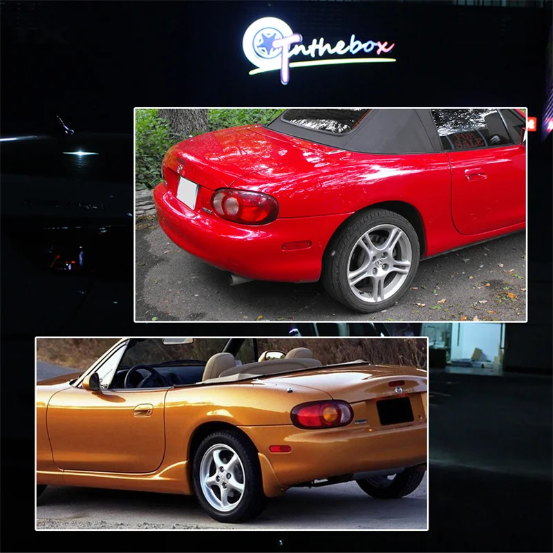 Gtinthebox Geräucherte Linse vorne/hinten Stoßstange Seitenmarkierungsleuchte Abdeckung Gehäuse für Mazda Miata/MX-5 1990–2005, keine Glühbirne/Sockel – Detail 11