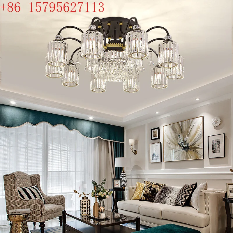 

Villa hall main light dining room ceiling light crystal light modern luxury living room chandelier