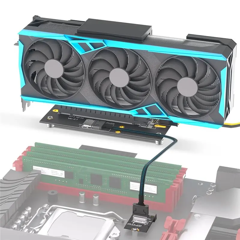 A13E-External Graphics Card Adapter M. 2 M-Key 2230 To PCI-E 4.0 X16 SFF-8612 Extension Cable As SFF-8612 Right Orientation
