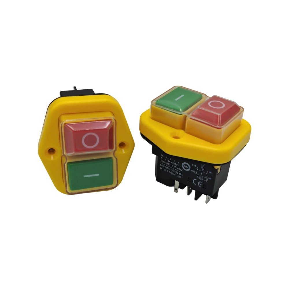1PC Electromagnetic switch start switch waterproof power tool switch 16A250V4Pins/5Pins Can Replace KJD17B