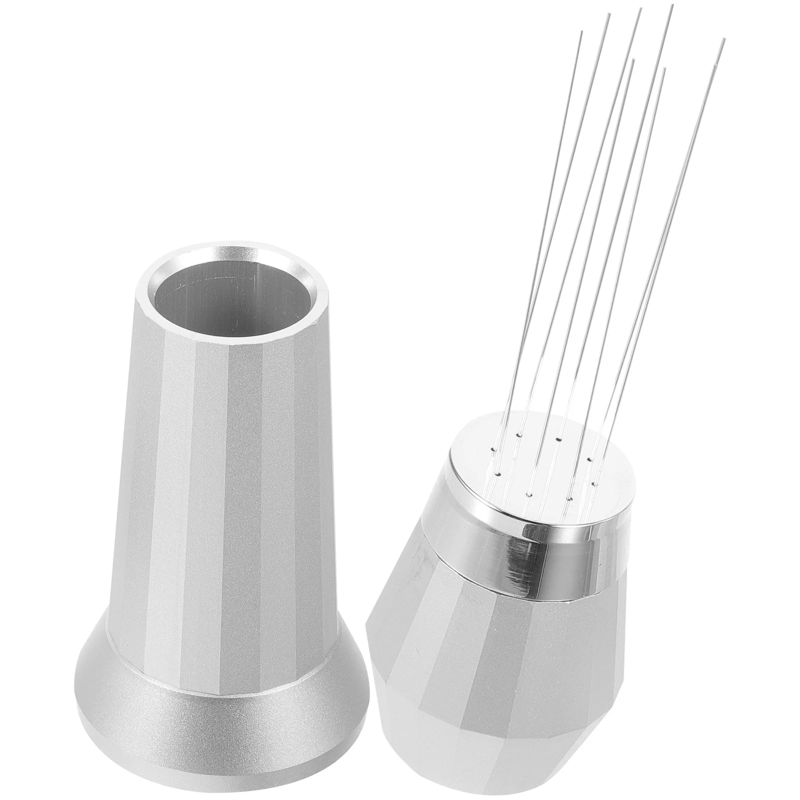 

Coffee Distributor Needle Stainless Steel Ergonomic Handle Espresso Stirrer With Holder Bracket For Home Cafe Shop Use