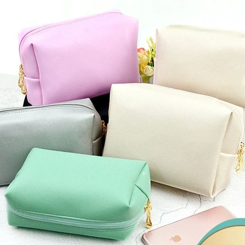 Wholesale Makeup Bag Women Popular Export Item PU Handheld Portable Fashion Square Waterproof Cute Travel Toiletry Storage Bag