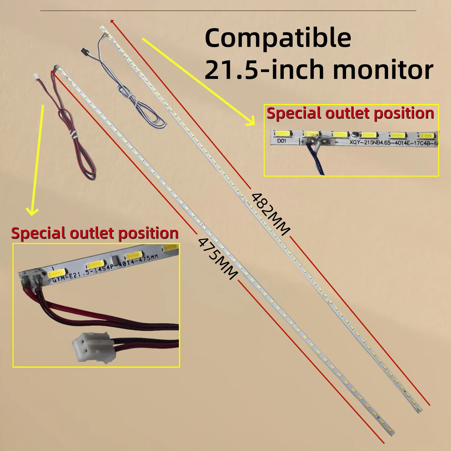 Universal Compatible 21.5-inch & 22-inch LCD Monitor LED Backlight Strip (Original/OEM LED Backlight)
