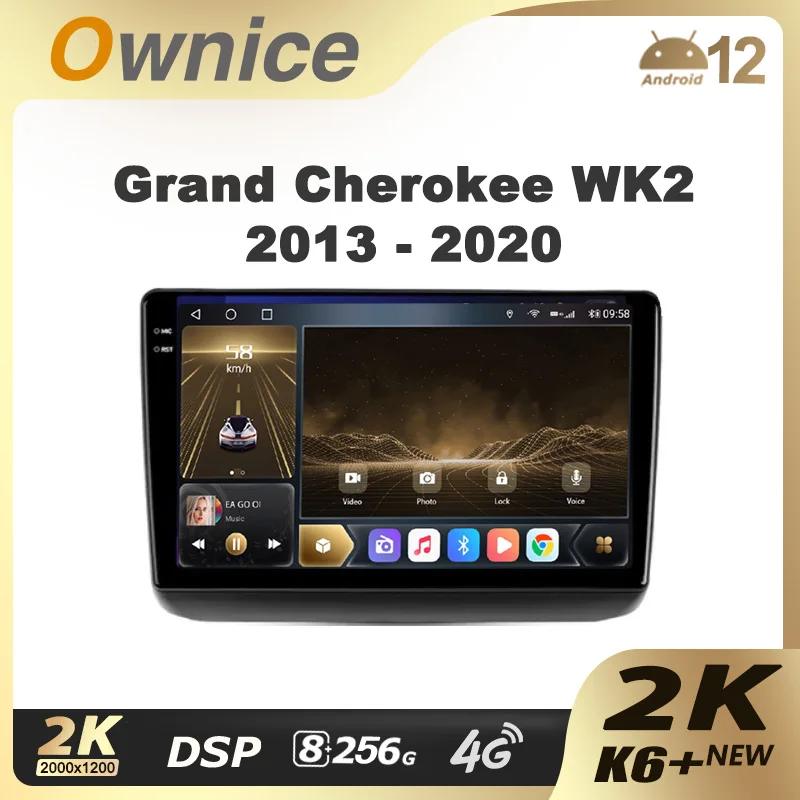Ownice K6+ 2K for Jeep Grand Cherokee WK2 2013 - 2020 Car Radio Multimedia Video Player Navigation Stereo GPS Android 14 No 2din