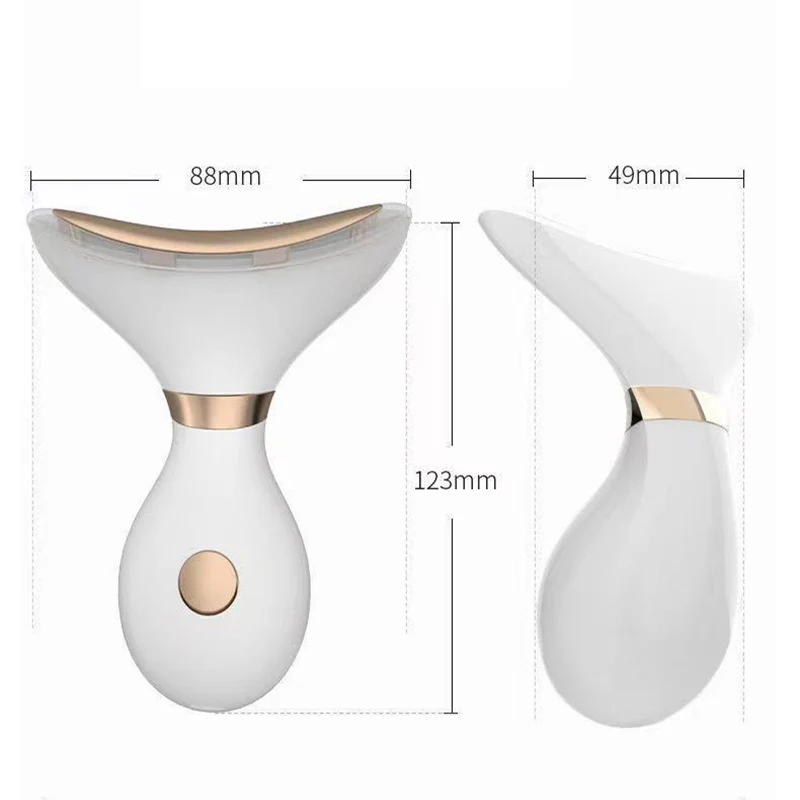 V Face Neck Lifting Massager Heating Facial Beauty Essence Importer RGB LED Photon Rejuvenation Reduce Double Chin Face Slimmer