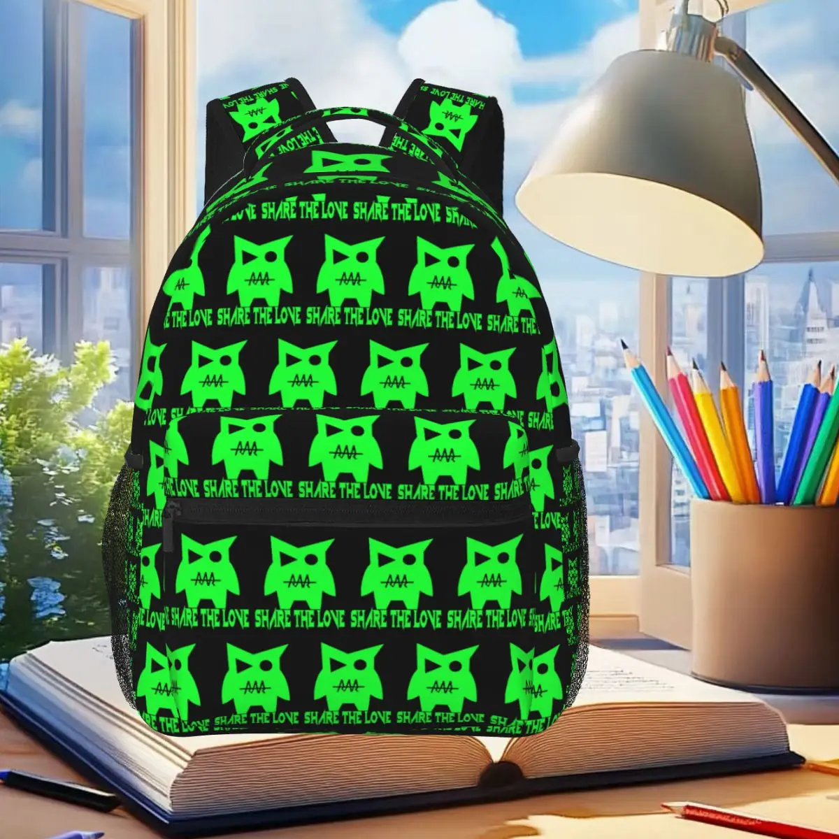 

Share The Love Prime Series 48 Backpack Student Boys Girls BookBag Kids School Bag Computer Shoulder Bags for Men Women