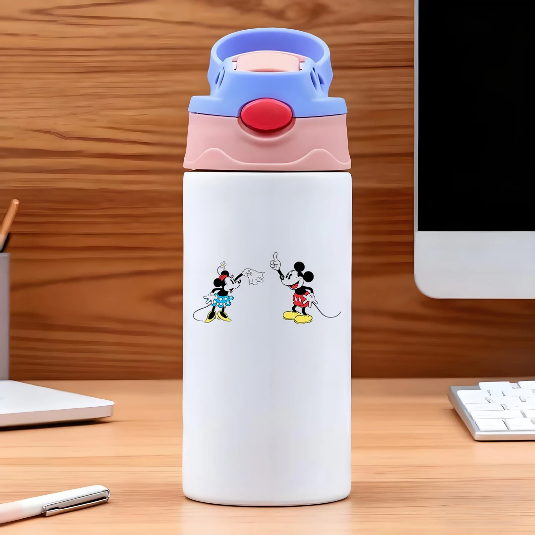 

Disney Minnie Mouse cartoon character 304 stainless steel cartoon straw cup children's water cup New Year gift