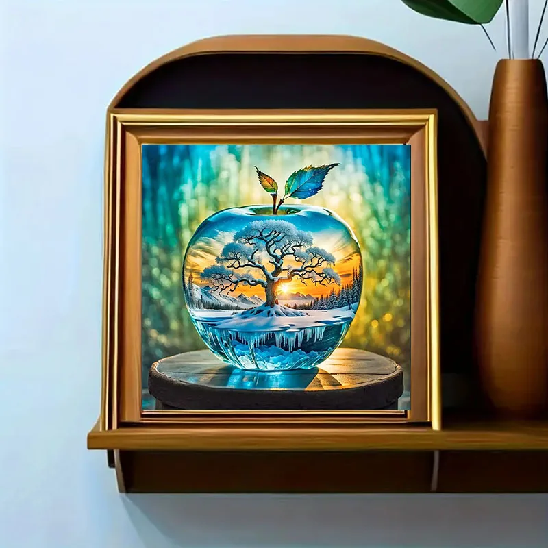 Apple Pattern Diamond Painting Set, DIY Adult Full Diamond Home Decoration Painting Set, Adult, Frameless Crafts