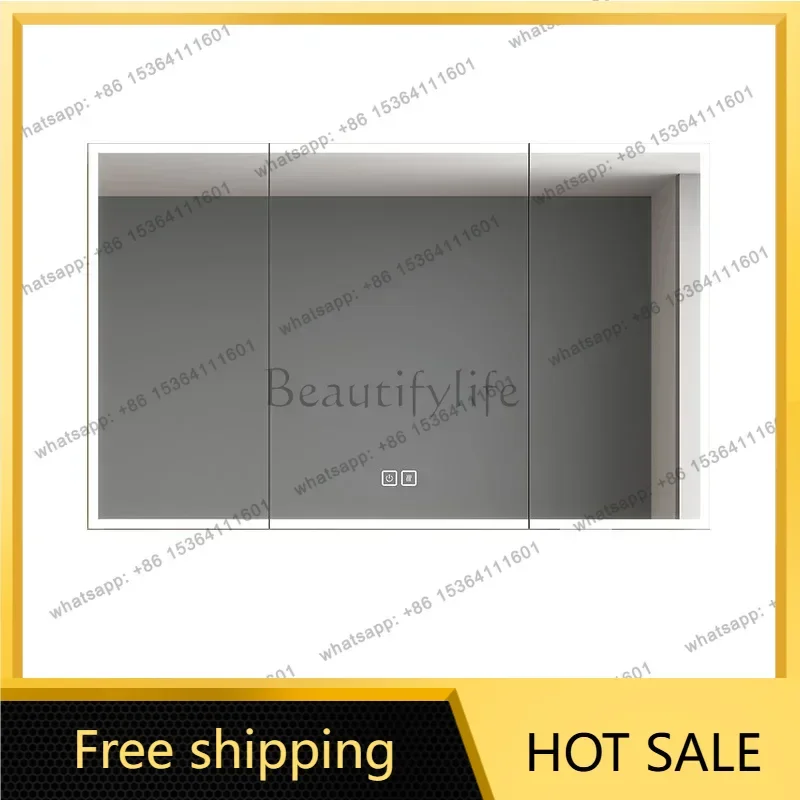 Best Sellers Stainless Steel Smart Bathroom Cabinets Nordic Originality Design Storage Bathroom Mirror Fashion Furniture Arredo