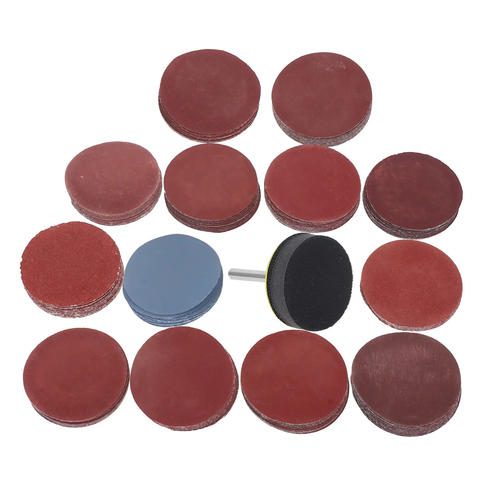 1Set Sanding Disc Polishing Kit Drill Sander Attachment Backing Pad Buffing Pad 60 80 120 180 240 400 600 800 1000 1200 1500