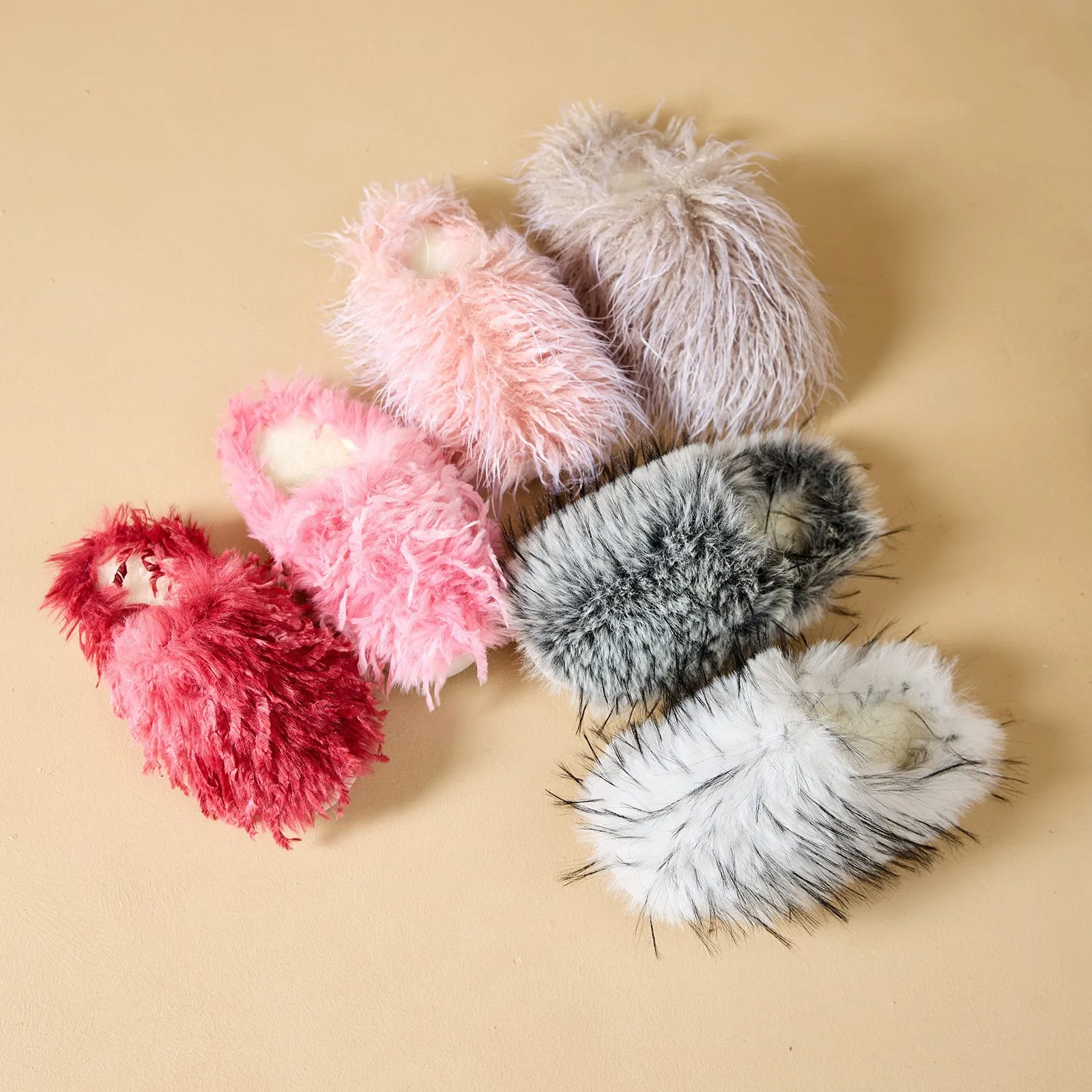 

Comfortable Warm Fluffy Design Home Cotton Slippers Women Fashion Thick Bottom Modern Slippers Lightweight Non-slip Flat Slipper