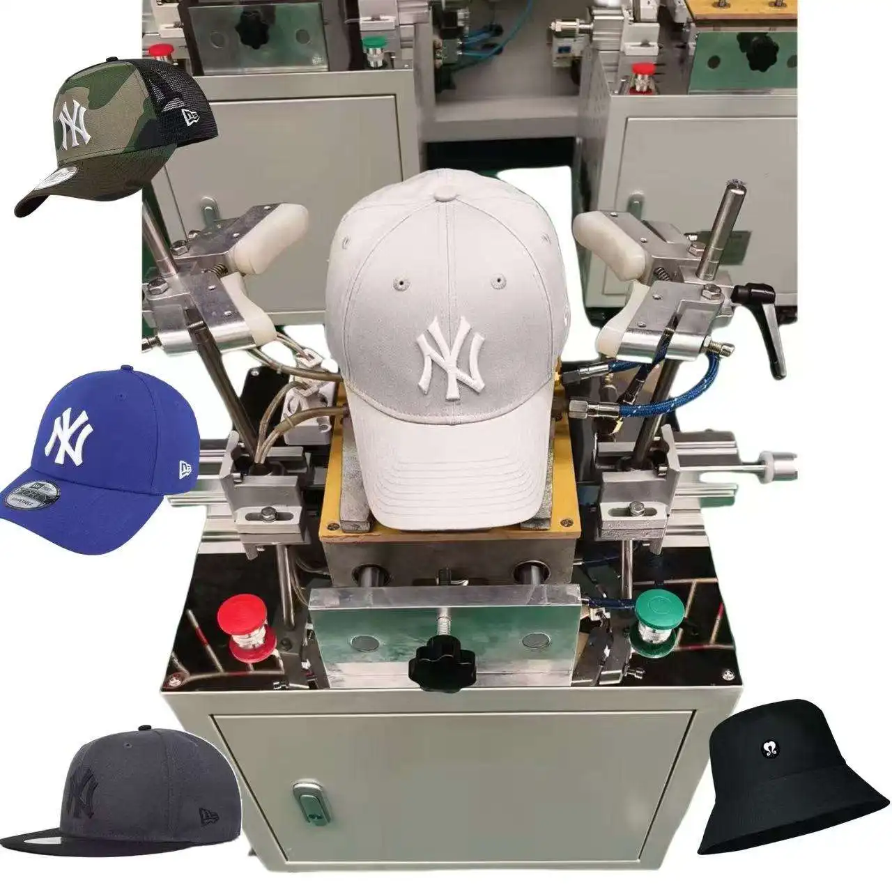 New 1-Head Heat Iron Machinery For Cap Making Headwear Cap Ironing Machine With Engine Core Component