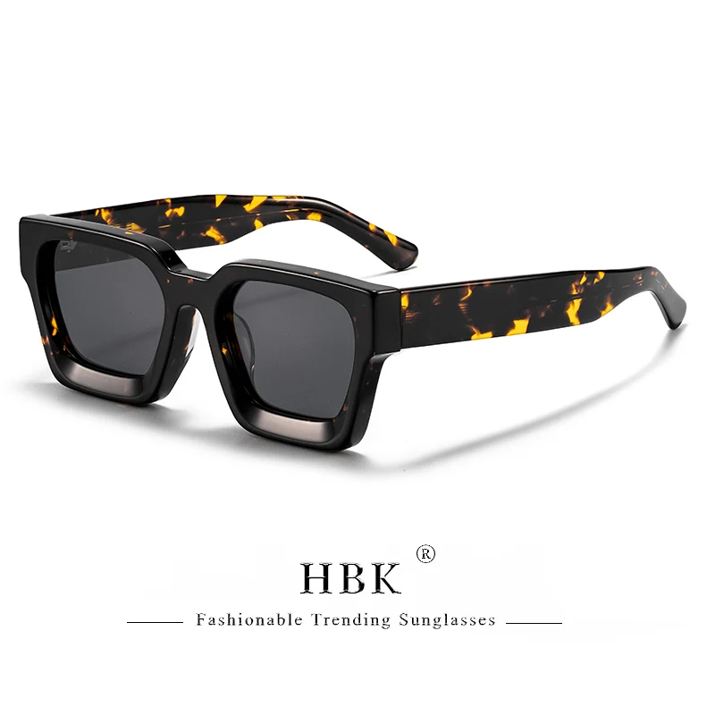HBK Marke Mode TAC Acetat Quadrat Sonnenbrille Männer Polarisierte Hohe Qualität Fahren Sonnenbrille Frauen Designer Oculos Uv400 Fall – Detail 18