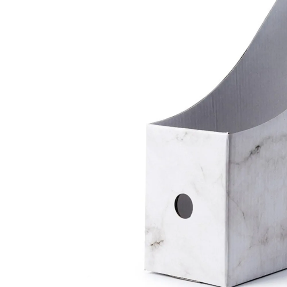 3Pcs Unique Simple Assembled Design Magazine Holders Unique Marble Design Storage Box File Holder Offices