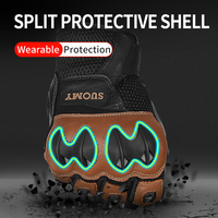 SUOMY SU-15 Leather Motorcycle Gloves Touch Screen Motocross Guantes Moto Cycling Luva Motociclista