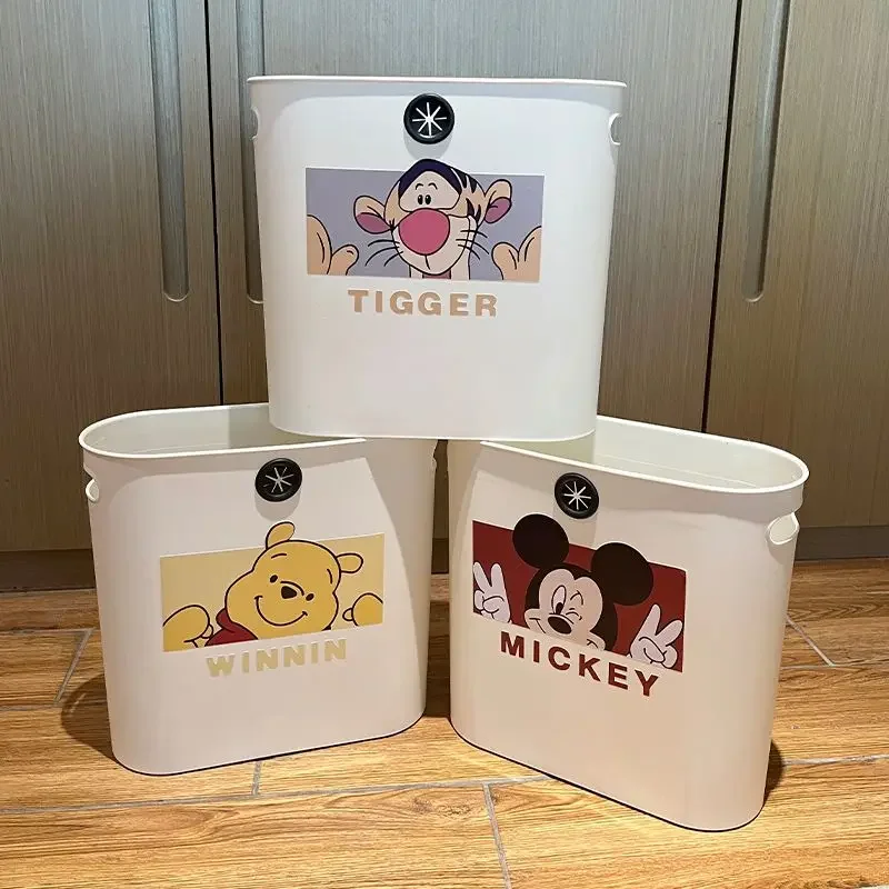 Disney animation peripheral Mickey gap trash can household cartoon bathroom large simple fashion high-looking paper basket