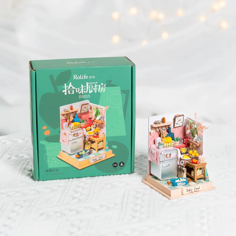 Nuevo DIY microcosmo rompecabezas 3D casa en miniatura cocina dormitorio montaje colección de juguetes juguete educativo para niños regalo de Navidad